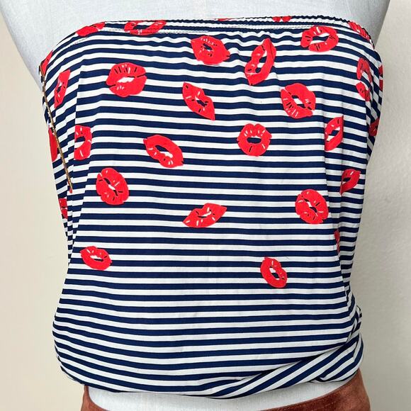 Marc jacobs blue and red lips swimwear tube top - Picture 3 of 8